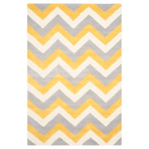 Ariele Texture Wool Rug - Gray / Gold (5