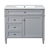 Osparple 36" Bathroom Multi-function Vanity with Sink Free Standing Bathroom Cabinet with Soft Closing Door and Tip-out Drawer - 4 of 4