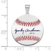 Black Bow Jewelry Sterling Silver Sparky Anderson Signature MD Enamel Baseball Pendant - 4 of 4