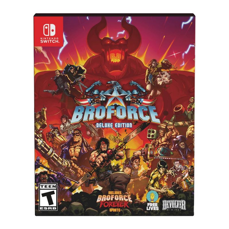 Broforce: Deluxe - Nintendo Switch: Action-Packed Multiplayer, Physical Game with Comic & Soundtrack Voucher, 1 of 12