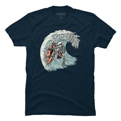 Men's Design By Humans Death Surfer By quilimo T-Shirt