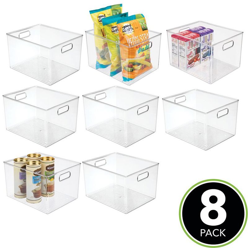 mDesign Plastic Kitchen Food Storage Organizer Bin - 8 Pack, 3 of 9