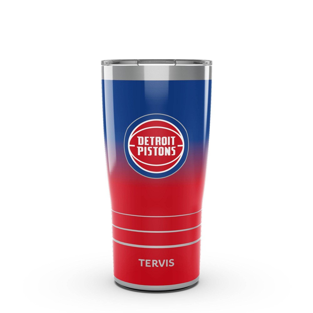 Photos - Glass NBA Detroit Pistons 20oz Ombre Stainless Steel Tumbler