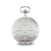 Black Bow Jewelry Charles Hubert Chrome Finish Brass Basketweave Pocket Watch 42mm - 3 of 4