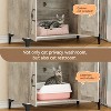 Cat Litter Box Enclosure, 55" Large Double Hidden Cat Litter Box Furniture with Shelf, Indoor Cat House with Scratching Pad for 2 Cats - 4 of 4