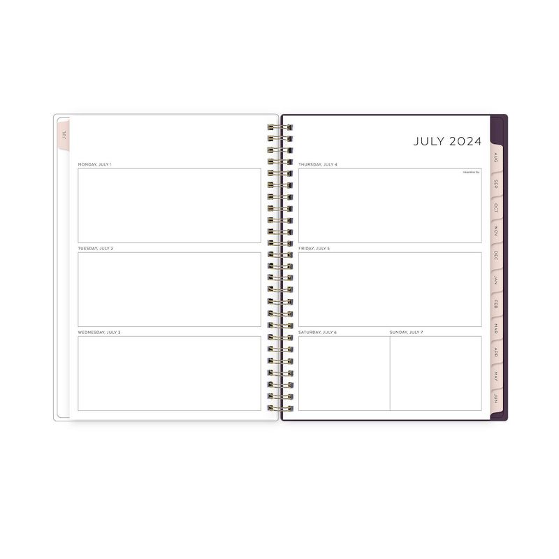 Yao Cheng for Blue Sky 2024-25 Weekly/Monthly Planner with Notes 5.875&#34; x 8.625&#34; Wirebound Roses Wisteria, 6 of 14