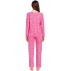 YafeMarte Women’s Long Sleeve Soft Knit Cozy 2-Piece Pajama Set with Raindrop Design - 2 of 4