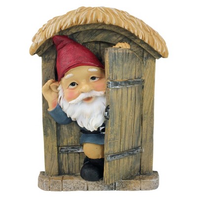 Design Toscano The Knothole Gnomes Garden Welcome Tree Sculpture: Door Gnome