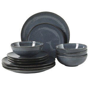 Gibson Elite Sandy Pines Stoneware 12 Piece Reactive Glaze Dinnerware Set - Service for 4 - 1 of 4