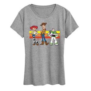Women's - Toy Story - Buzz, Woody, And Jessie Short Sleeve Graphic T-Shirt - 1 of 4