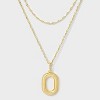 14K Gold Dipped Cubic Zirconia Duo Initial Multi-Strand Necklace - A New Day™ Gold - 2 of 4