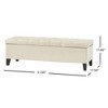 Lycvki Tufted Stitched Storage Ottoman Bench - 2 of 4