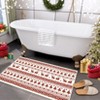 Christmas Area Rug, Washable Snowflake Holiday Accent Rug, Non Slip Low Pile Decorative Boho Carpet for Home - 4 of 4