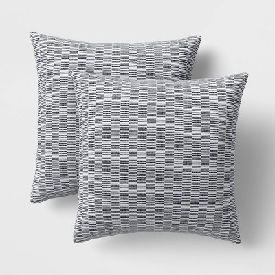 2pc Geo Weave Throw Pillow Set DuraSeason Fabric™ Gray/White - Project 62™