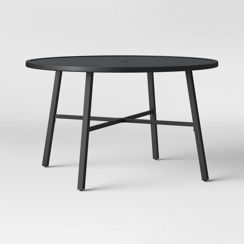 Fairmont 4-Person Round Patio Dining Table Black - Threshold&#8482;, 4 of 23