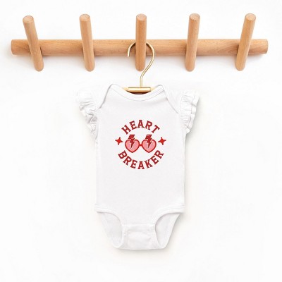 The Juniper Shop Heart Breaker Sunglasses Baby Flutter Sleeve Bodysuit