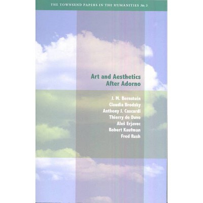 Art and Aesthetics After Adorno - (Berkeley Forum in the Humanities) (Paperback)