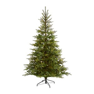 7ft. Spruce Artificial Christmas Tree with 931 Branches – Classic Full-Bodied Seasonal Holiday X-Mas Display - 1 of 4
