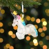 Northlight 6" Leaping Pastel Unicorn Glass Christmas Ornament - 2 of 4