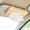 Glamlily 2 Pack Beige Car Visor Tissue Holder with 12 Refill Tissue Bags, 9 x 5.3 x 1.75 In - 2 of 4