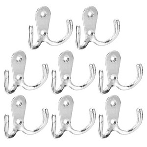 Unique Bargains Wall Zinc Alloy Double Prong Retro Hooks for Hanging - 1 of 4