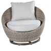 FIONECA 3-Piece Outdoor Wicker Swivel Chair Set with Side Table, Fully Assembled - 4 of 4