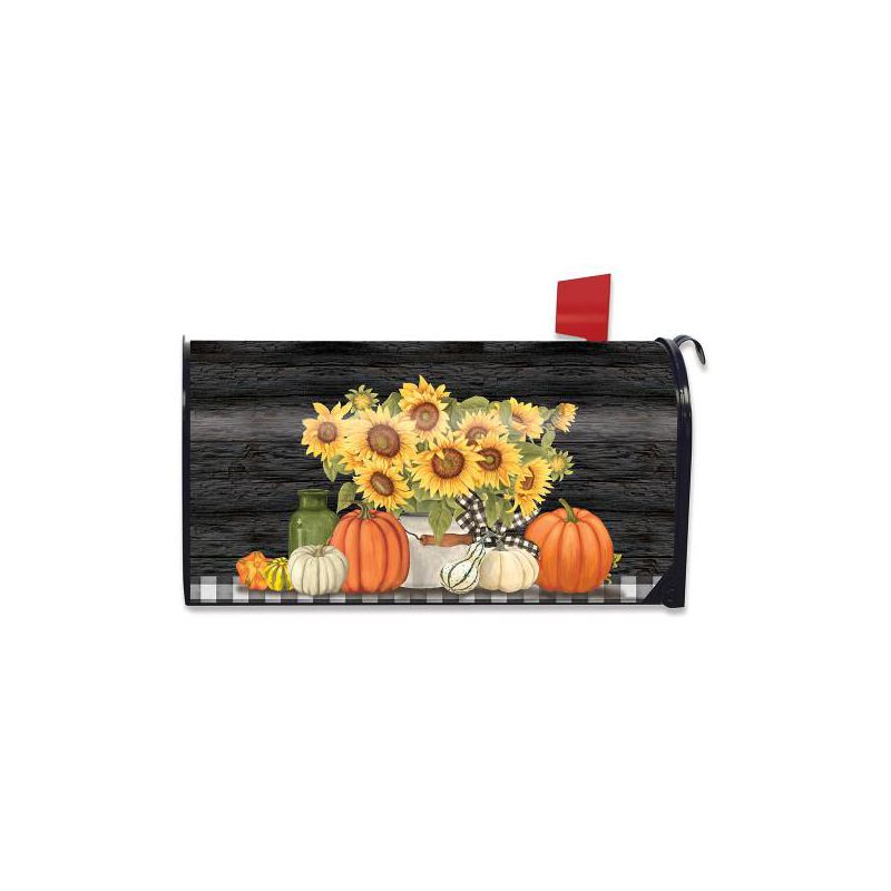 Briarwood Lane Fall's Glory Floral Magnetic Mailbox Cover Autumn Sunflowers Standard, 1 of 4