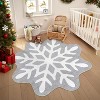Christmas Snowflake Area Rug, Non Slip Decorative Washable Rugs - 4 of 4