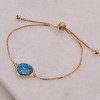 Humble Chic NY Simulated Druzy Chain Bracelet for Women - Boho Stackable Adjustable Bolo Slider Bracelet - 3 of 4