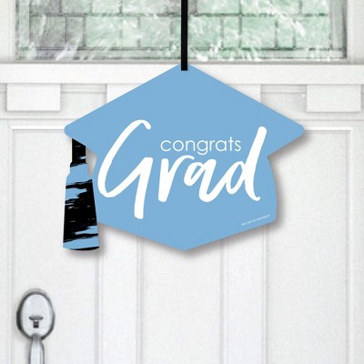 Big Dot of Happiness Light Blue Grad - Best is Yet to Come - Hanging Porch Graduation Party Outdoor Decorations - Front Door Decor - 1 Piece Sign