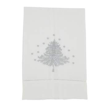 Embroidered San Fibre Christmas Kitchen Towel, Size: Standard