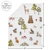 Sweet Jojo Designs Boy Girl Gender Neutral Unisex Baby Receiving Security Blanket Watercolor Woodland Forest Animals Orange Green and Brown - 4 of 4
