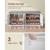 Shoe Storage Bench, 3-Tier Entryway Bench with Padded Seat & Adjustable Shelves, 300 lb Capacity for Hallway Bedroom, Cloud White & Gray - 3 of 4