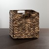 mDesign Woven Hyacinth Kitchen Storage Organizer Basket Bin, 8 Pack, Brown Wash - 3 of 4