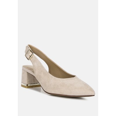 Top Job Micro Suede Slingback Sandals - image 2