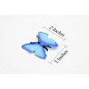 Collectible Wildlife Gifts | Butterfly, Blue, flexible, Very Nice Rubber Reproduction   2"    F1653 B74 - 2 of 4