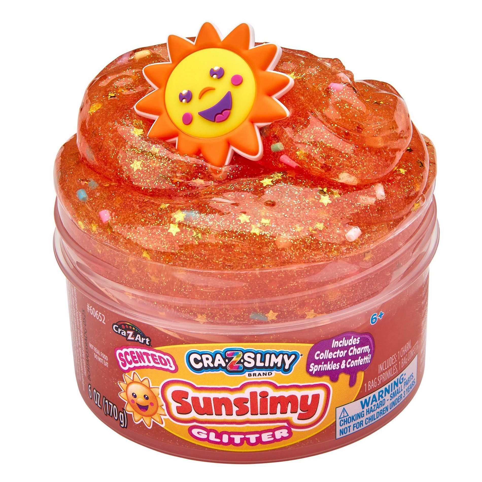 Cra-Z-Slimy Slime Dome Orange Sunslimy: Creativity Focus, 6 oz Educational Putties, Set of 4