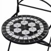 vidaXL Garden Chair Set of 2 Black and White - 4 of 4