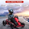 Orieon 24V Kids Ride-On Go Kart, Red – Dual 300W Motors, Electric Go-Kart with Music, Seat Belts, Slow Start, 8 MPH. - 4 of 4