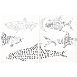 Pavilion Gift Company - Beach - 12" x 15" Embroidered Plaques (Set of 2) - Wall Sign Panels - 1 of 4