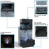 Sunnydaze Indoor Home Office Polyresin Modern Tiered Brick Wall Tabletop Water Fountain with LED Light - 13" - 2 of 4