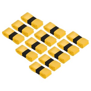 Unique Bargains PU Stretchy Non-Slip Absorb Sweat Tennis Racket Grip Tapes 12 Pcs - 1 of 4