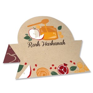 Big Dot of Happiness Rosh Hashanah - New Year Party Tent Buffet Card - Table Setting Name Place Cards - Set of 24 - 1 of 4