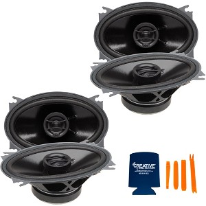 PowerBass Two Pairs of S-4602 4X6" OEM Replacement Coaxial Speakers - 1 of 4