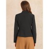 Allegra K Women's Stand Collar Long Sleeve Button Blazer - 3 of 4