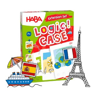 HABA Logic Case Extension Set: Vacation & Travel Ages 7+ Travel Games, Learning Toys, Flash Cards for Kids, Brain Teaser Puzzle Games - 1 of 4