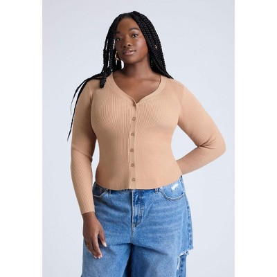 ELOQUII Elements Women's Plus Size Fitted Cardigan