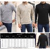 Men's Casual Henley Pullover Sweater Slim Fit Knitted Thermal Fleece Polo Sweatshirt - 4 of 4
