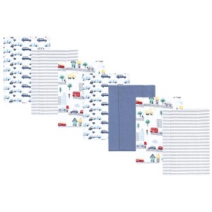 Luvable Friends Hudson Baby Flannel Burp Cloths 7pk Set - 1 of 2