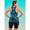 Swim 365 Women's Plus Size Longer-Length Racerback Tankini Top - 3 of 4